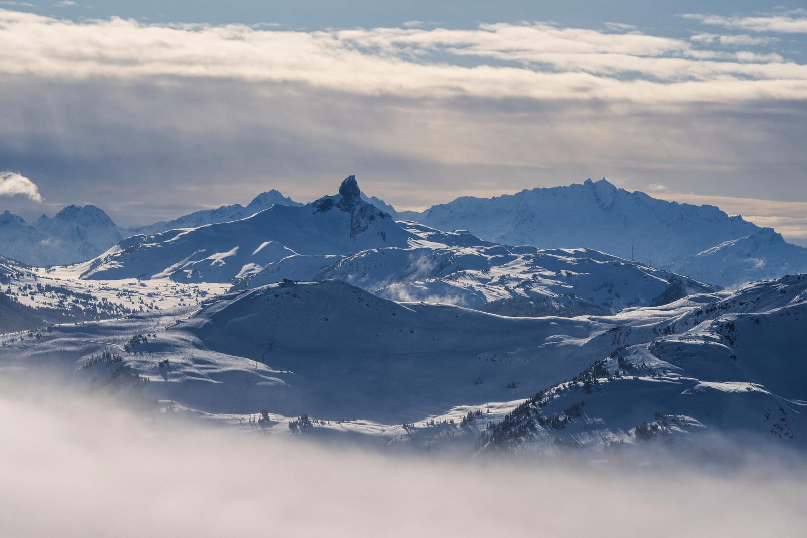 Snowy Whistler peaks